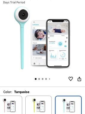 Lolli Baby Monitor - Turquoise - Lolli